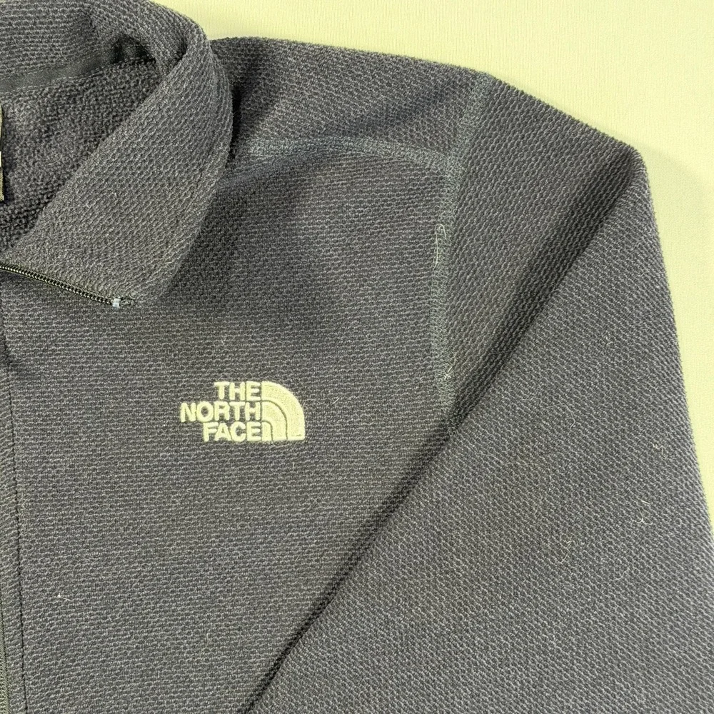 The North Face Sweatshirt Mens Medium Blue 1/4 Zip Fleece Pullover‎ Logo Hiking